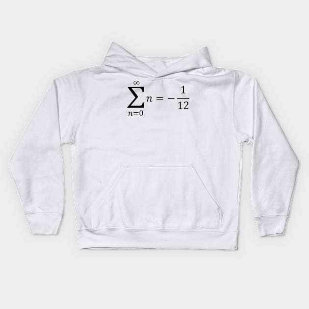 Sum Of All Natural Numbers Kids Hoodie by ScienceCorner